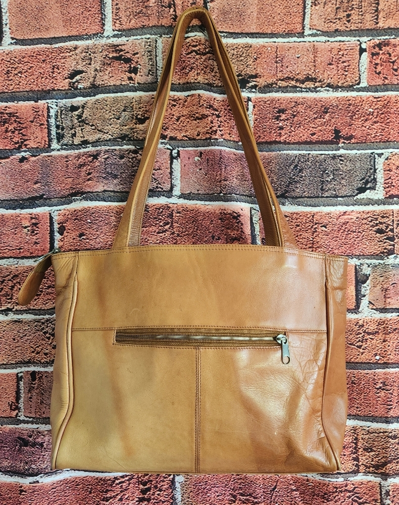 Angels leather purse